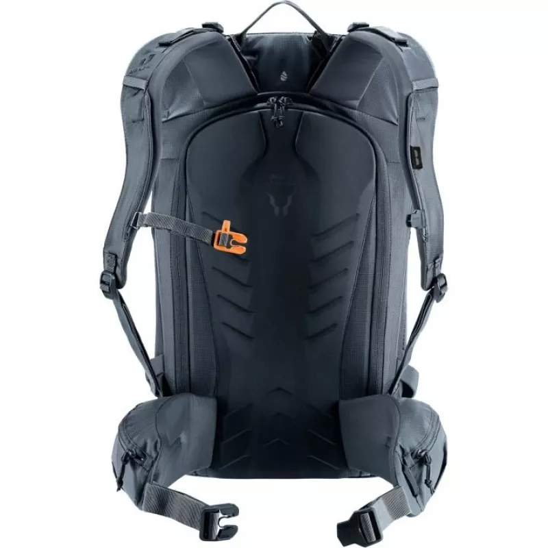 Kuprinė DEUTER Freerider Pro 34+ – techninė freeride slidžių žygiams, 34 L, juoda, šalmo laikiklis, klubų diržas