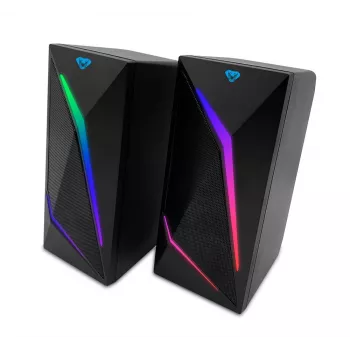 Media-tech MT3172 Black 2.0 stereo garsiakalbiai su RGB apšvietimu ir Bluetooth 5.0
