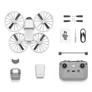 Dronas DJI Flip (RC-N3) 4 rotoriai, 48 MP kamera, 3840×2160 vaizdo įrašas, 3110 mAh baterija, juoda/balta