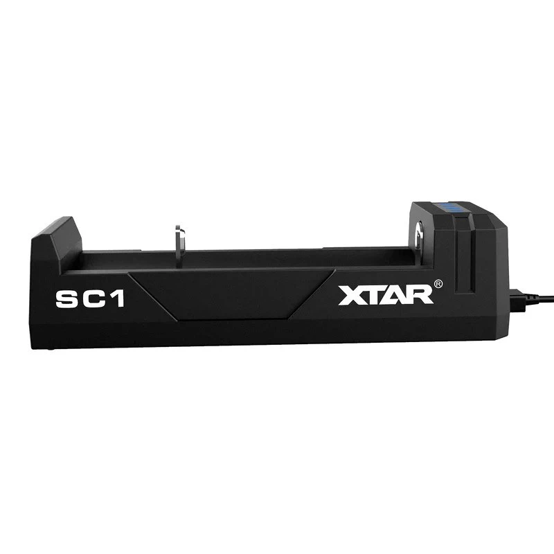 Baterijų įkroviklis XTAR SC1 vieno lizdo USB‑C Li‑ion 18650 elementams, 1 vieta, juodas