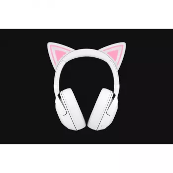 Belaidės žaidimų ausinės su Bluetooth Razer Kraken Kitty V2 BT White, THX Spatial Audio, RGB apšvietimas