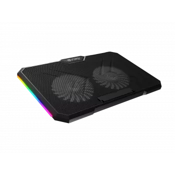 FURY GUNBAI G3 nešiojamojo kompiuterio aušinimo stovas 14.1–17.3 col., 2 ventiliatoriai, RGB apšvietimas, 2× USB