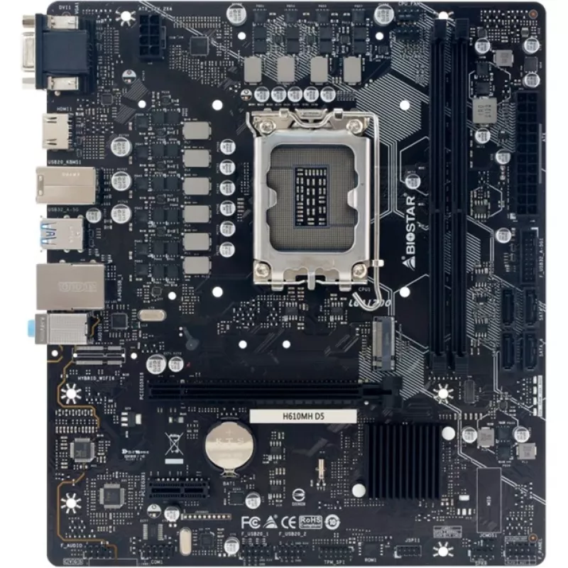 Motininė plokštė BIOSTAR H610MHD5 DDR5 Micro-ATX