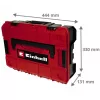 Einhell 4540019 E-Case S-F sisteminė dėžė su tinkleliniu putplasčiu, atspari purslams, polipropileno, 25 kg apkrovai, juoda/raudona