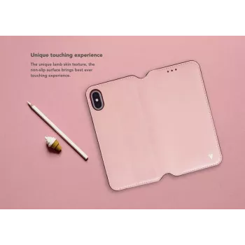 Dėklas „VixFox“ iPhone 7/8 – rožinis, aplanko tipo apsauginis dėklas
