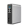 Valdomas L2 tinklo jungiklis RUIJIE RG-NIS2100-4GT2SFP-HP — 4× Gigabit RJ45, 2× SFP, PoE++ (180 W), stelažo/sienos/DIN montavimas