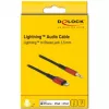 Garso kabelis DeLOCK 86587 1,5 m 3,5 mm Lightning juodas