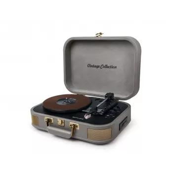 Muse MT-201 BTG | Pilka | Patefono stereo sistema su USB ir AUX