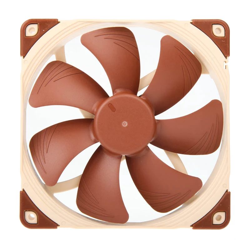 Ventiliatorius Noctua NF-A14 FLX 140 mm korpuso ventiliatorius, 25 mm storis, 900–1200 RPM, 115,5 m³/h oro srautas, 13,8–19,2 dB