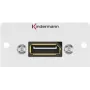 Kindermann Konnect 50 alu – Modulinis Faceplate-Snap-In – DisplayPort