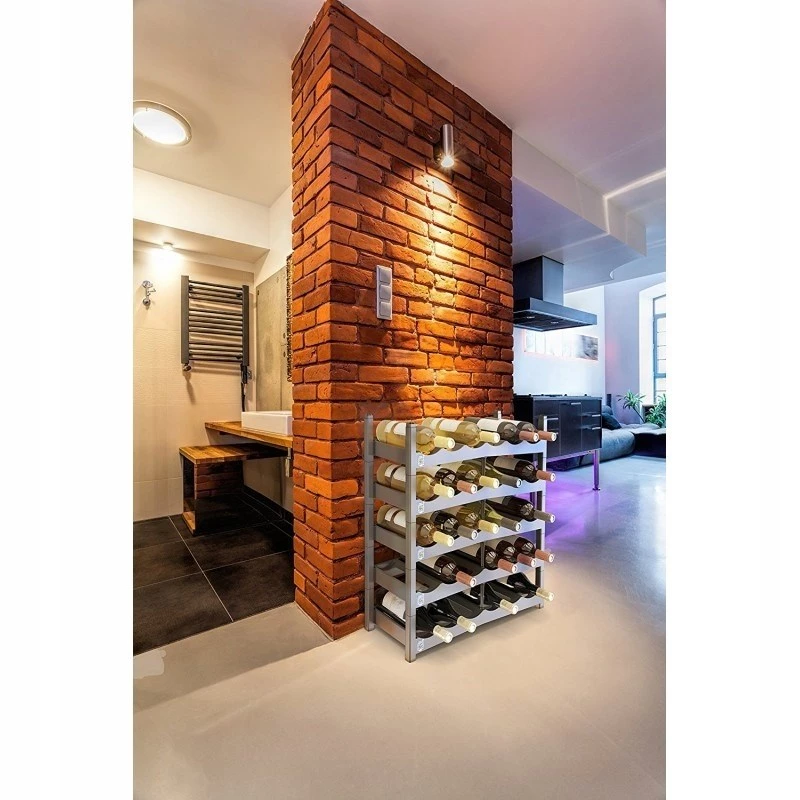 Stalviršinis vyno lentynėlė Rotho VARIO 6 butelių talpa, sulankstoma, pilka, 600×220×140 mm