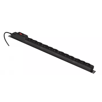 Aktyvus maitinimo ilgintuvas Activejet COMBO 12 lizdų, 3m, juodas