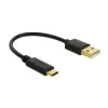 DeLOCK USB įkrovimo laidas Type-A – USB Type-C 15 cm juodas
