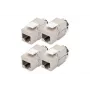 Digitus Cat.6A ekranuotas keystone modulis 4 vnt sidabrinis RJ-45