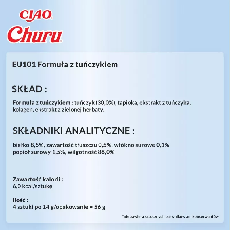 INABA Churu Tuna Recipe - skanėstai katėms - 4x14 g