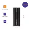 Išorinis SSD korpusas QOLTEC NV2270 M.2 SATA/NVMe diskams, USB-C, iki 2 TB
