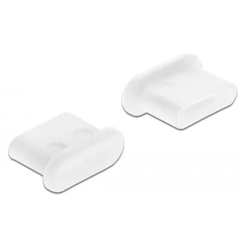 Dulkių dangtelis USB Type-C moteriškai jungčiai DeLOCK 64095 10 vienetų baltas
