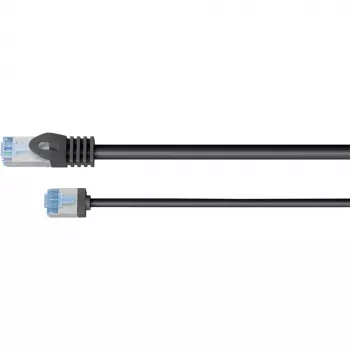 Goobay Ultra-Flexible CAT 6A Patch Cable slim U/FTP juodas - itin trumpas kištukas (74318)