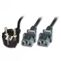 Microconnect PE011318 maitinimo laidas juodas 1,8 m kištukas F tipas 2 x C13 mova