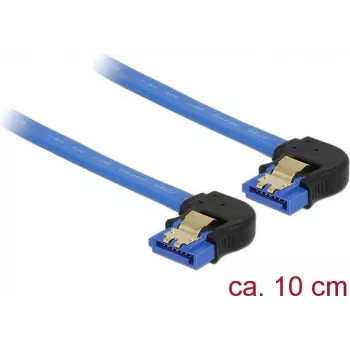 SATA kabelis DeLOCK 85094 0.1 m SATA 7-pin Juoda Mėlyna