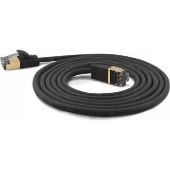 Wantec Extra-thin Cat.7 neekranuotas kabelis SSTP jungiamasis kabelis - 25 m - Cat.7 neekranuotas kabelis - S/FTP (S-STP) - RJ-45 - RJ-45 - Juoda (7210)
