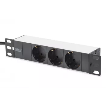 DIGITUS DN-95411 Aliumininis kištukinis lizdų blokas 3 saugūs lizdai 2m