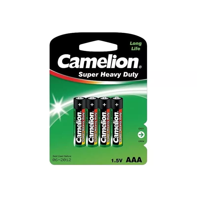 Vienkartinė baterija Camelion R03P-BP4G AAA cinko-anglies