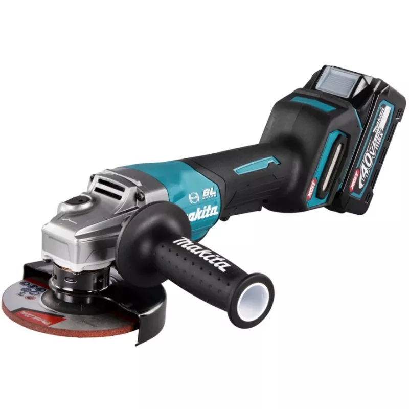 Makita GA013GM201 - Kampinis šlifuoklis - Belaidis - 125 mm - 2 akumuliatoriai, įkroviklis komplekte - 40 V