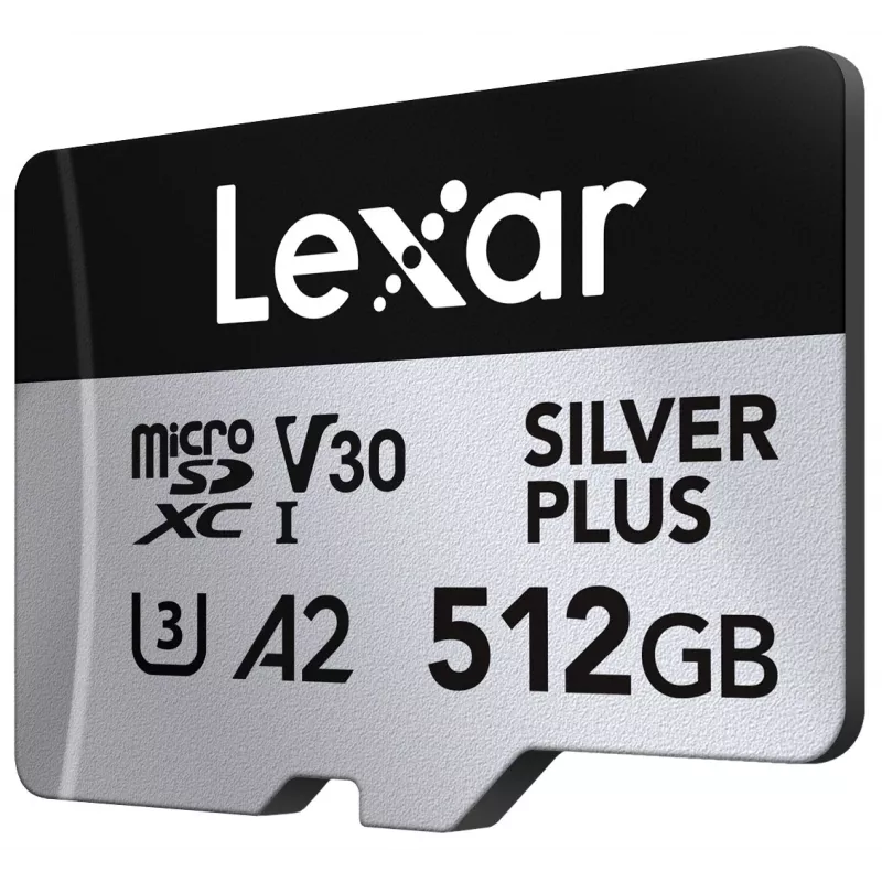 „Lexar“ 512GB UHS-I microSDXC SILVER PLUS atminties kortelė
