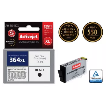 Activejet AH-364BCX rašalo kasetė (HP 364XL CN684EE pakaitalas; Premium; 20 ml; juoda)
