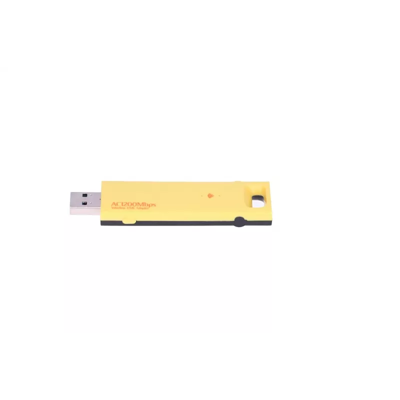 Belaidis USB adapteris Extralink U1200AC AC1200 Dual Band, geltonas plastikas