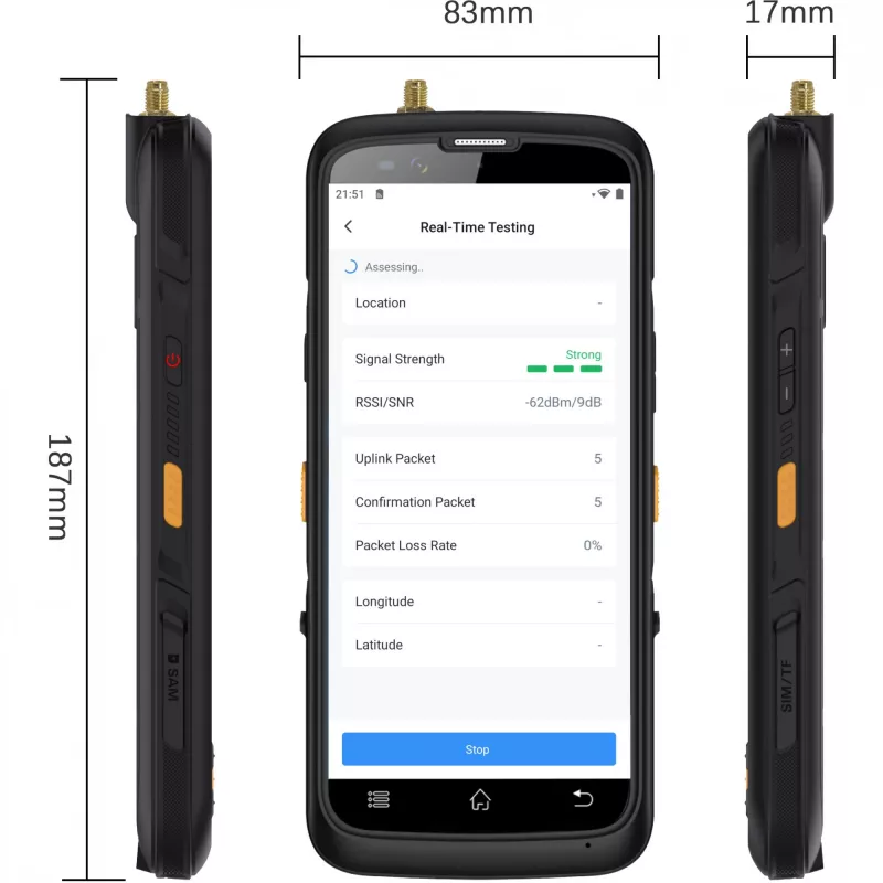 Milesight FT101-868M – LoRaWAN ir „Wi‑Fi“ lauko testeris