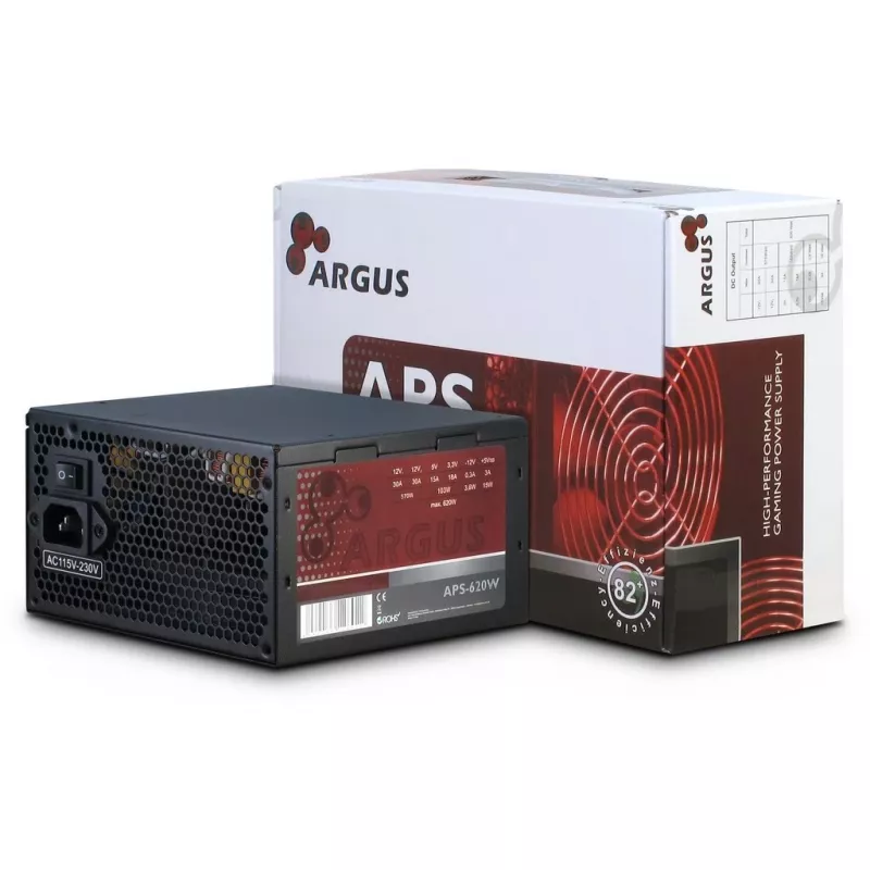 Inter-Tech Argus APS maitinimo blokas 620 W 20+4 pin ATX ATX juodas