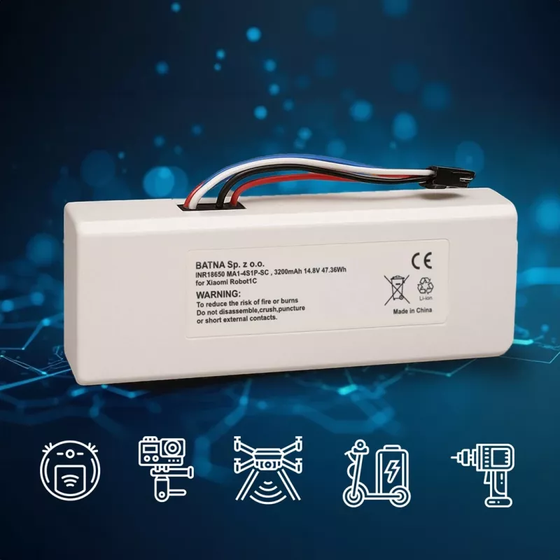 Akumuliatorius Xiaomi Robot 1C P1904-4S1P-MM, 3200mAh, 47,36Wh, STYTJ01ZHM Mijia 1C (Dreame MC1808)
