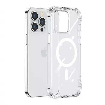Permatomas magnetinis dėklas Joyroom JR-14H6, skirtas iPhone 14 Pro, magnetinis užraktas, skaidrus apsauginis apvalkalas