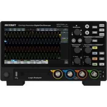 Voltcraft DOV2504 LA skaitmeninis osciloskopas 250 MHz 4 kanalai 1.25 GSa/s 100 Mpts 12 bitų (VC-16753955)