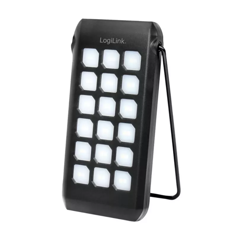 Logilink PA0273 – Saulės energijos powerbank su žibintuvėliu, Li-Pol, 10000 mAh, 18 W, 3 A, PD 2.0, QC 3.0, Ultra Fast Charge, 2 išvesties prievadai (USB Type A, 24 kaiščių USB-C), laidas USB