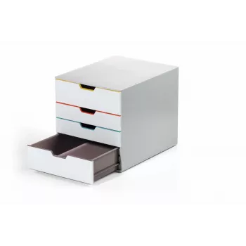 Dėžutė su stalčiais Durable VARICOLOR MIX 4 pilka 4 stalčiai