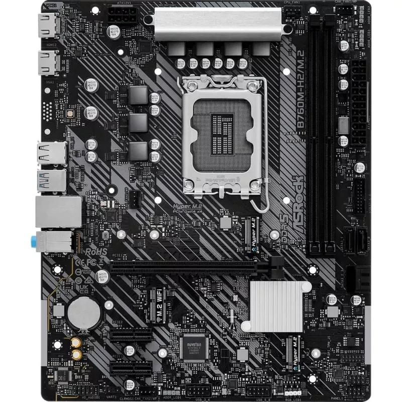 ASRock B760M-H2/M.2 DDR5 LGA1700 Micro-ATX pagrindinė plokštė