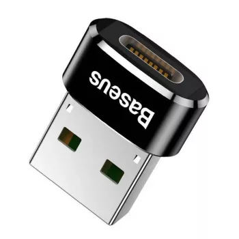 Adapteris Baseus USB (vyriškas) į Type-C (moterišką), juodas