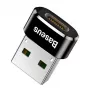 Adapteris Baseus USB (vyriškas) į Type-C (moterišką), juodas