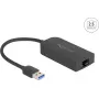 DeLOCK 66045 USB 5 Gbps Type-A jungtis į 2.5 Gigabit LAN RJ45 adapteris, juodas