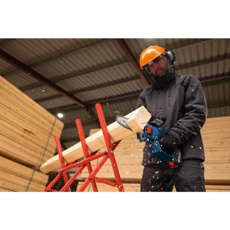 Bosch GKE 18V-20 Professional akumuliatorinis genėjimo pjūklas, 18 V, mėlynas, be akumuliatoriaus ir įkroviklio