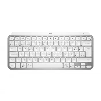 Logitech MX Keys Mini Wireless Illuminated klaviatūra, šviesiai pilka, ispaniška (ES) išdėstymu