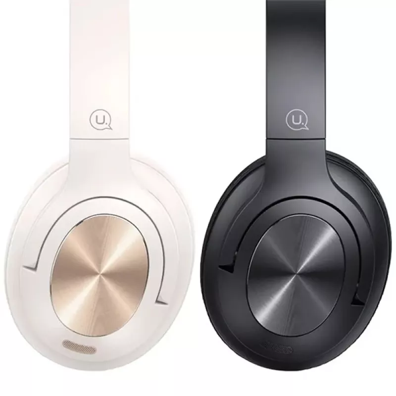 Usams Bluetooth 5.3 ausinės virš galvos, US-YH serija, juodos/juodos TDLYEJYS01