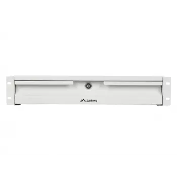 LANBERG 19 colių stalčius 2U 360mm pilkas (2U/483x360mm, apkrova iki 90kg, 4 taškų montavimas)