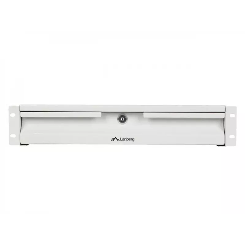 LANBERG 19 colių stalčius 2U 360mm pilkas (2U/483x360mm, apkrova iki 90kg, 4 taškų montavimas)