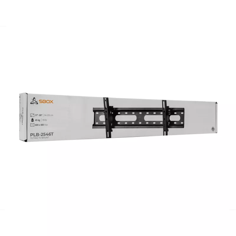 Pritvirtinimo kronšteinas SBOX PLB-2546T-2 37–80 colių ekranams, 45 kg talpa, 600×400 mm VESA