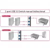 DeLOCK 87667 USB 3.0 2 prievadų dvikryptis jungiklis