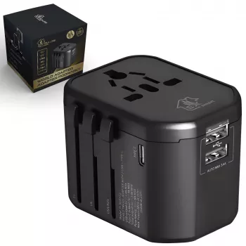 Extralink Smart Life kelioninis adapteris EU/UK/USA/AU/CH + USB-C, USB-A
